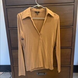 Banana Republic Camel 4 Button Shirt Sz M
